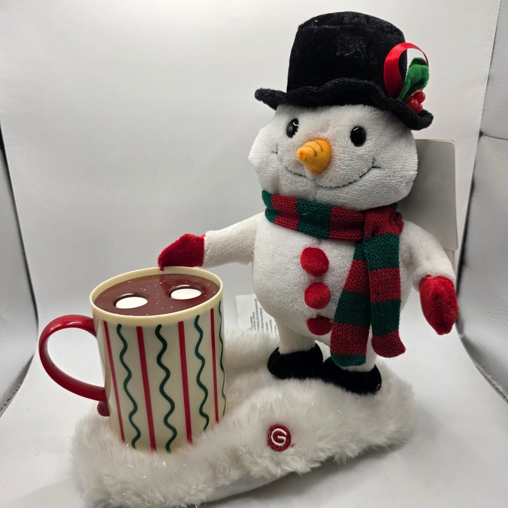 Gemmy Animated Musical Hot Cocoa Caroler Snowman & Marshmallows 2010 New w/tags